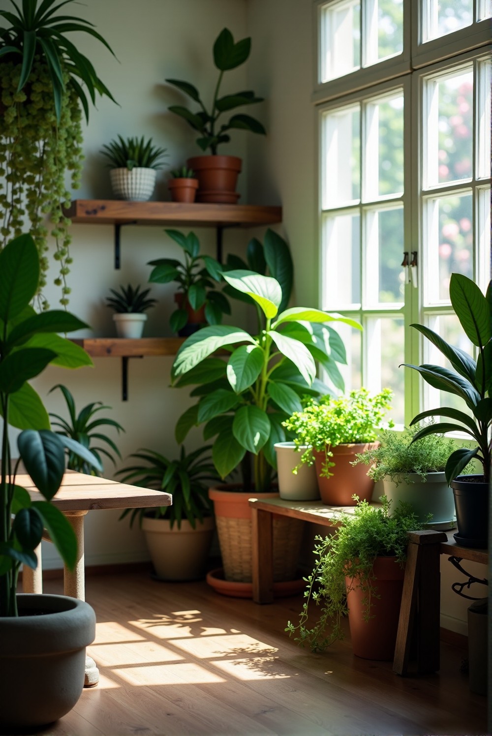 Selection of house plants for indoor gardening.