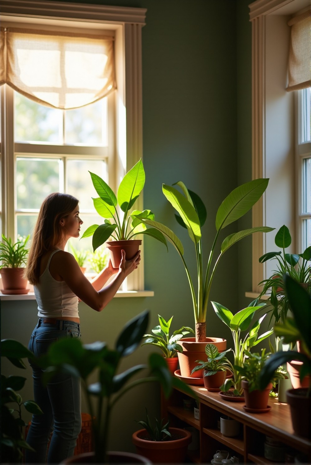 Evaluating ambient lighting for optimal conditions.