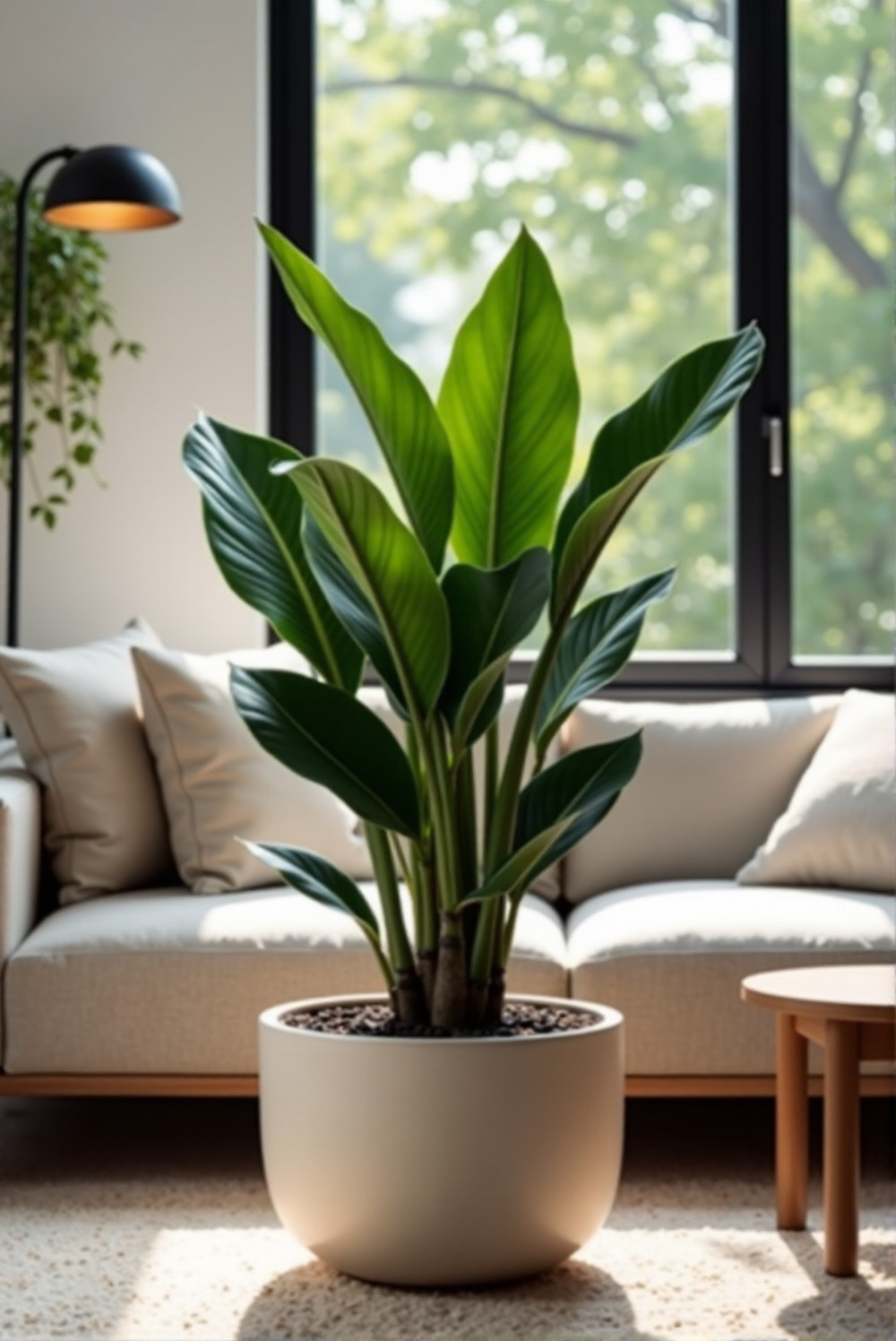 ZZ Plant with glossy green leaves